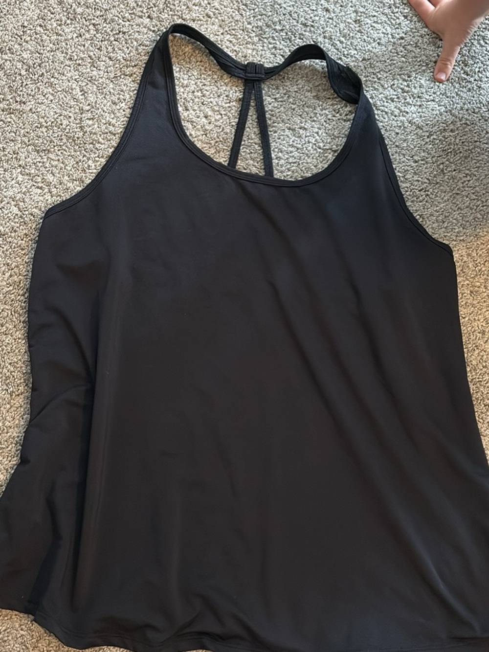 Old Navy Black Racerback Tank Top with Strap Detail